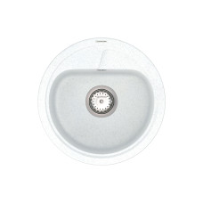 Кухонна гранітна мийка VANKOR Polo PMR 01.44 White stone + сифон