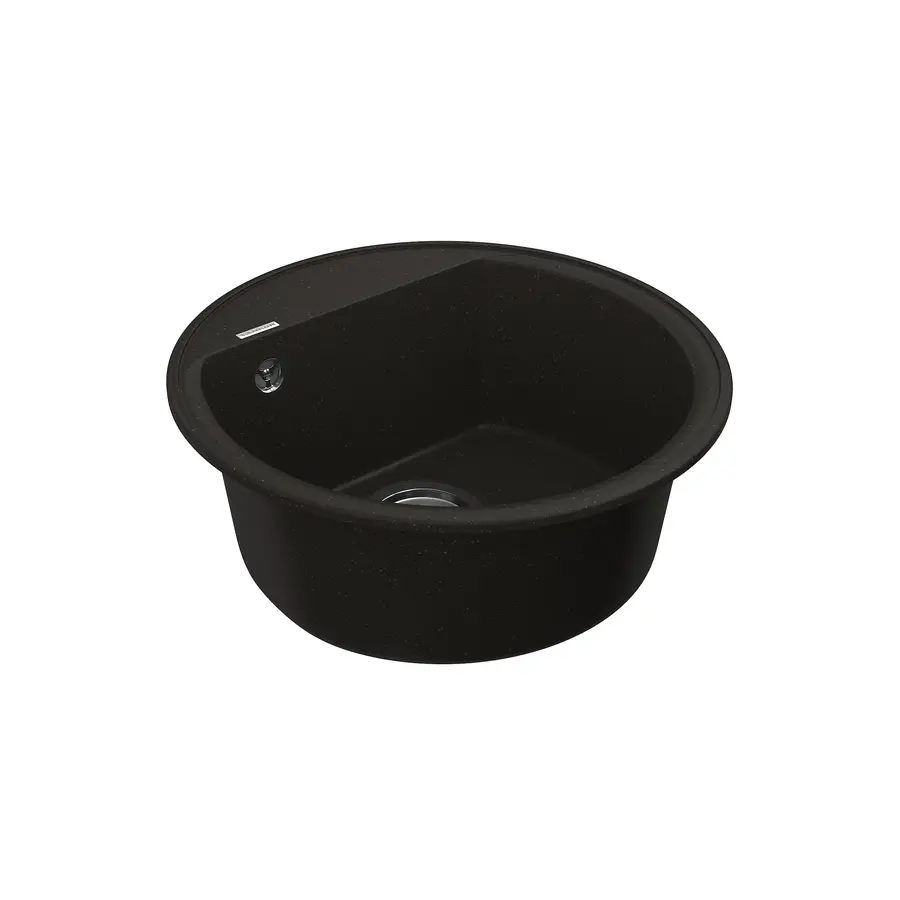 Кухонная гранитная мойка VANKOR Easy EMR 01.45 Black + сифон