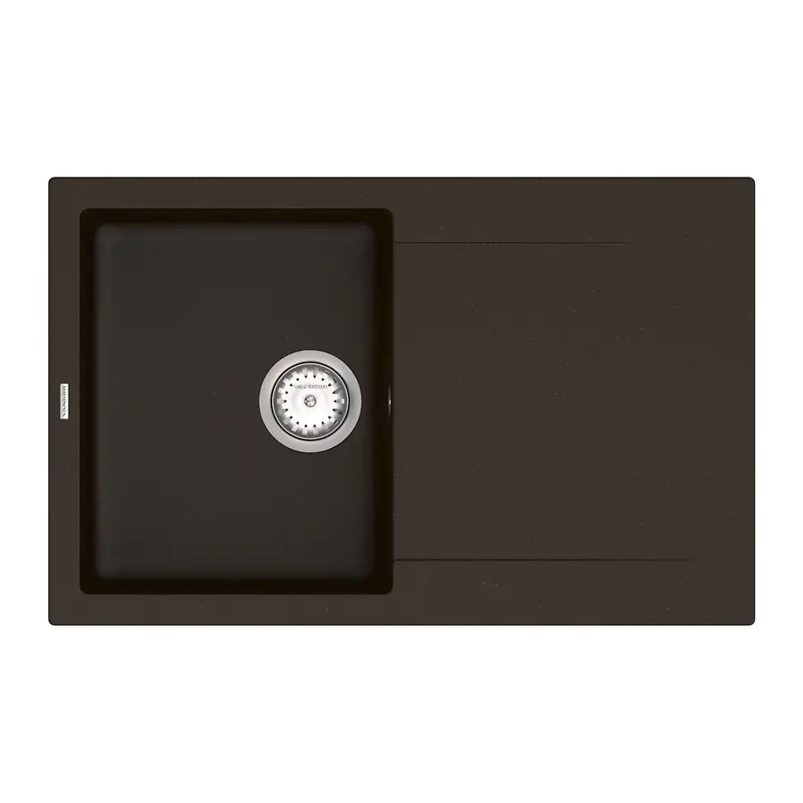 Кухонная гранитная мойка VANKOR Orman OMP 02.78 Chocolate + сифон