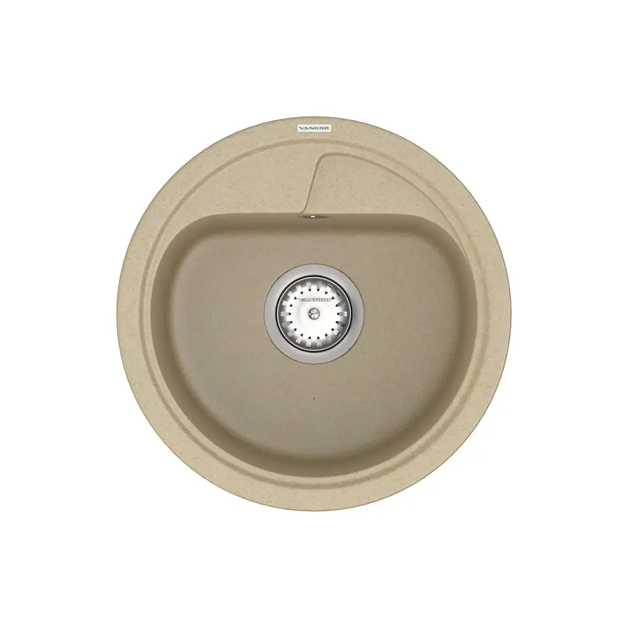 Кухонна гранітна мийка VANKOR Polo PMR 01.44 Safari + сифон