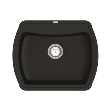 Кухонна гранітна мийка VANKOR Norton NMP 01.63 Black + сифон