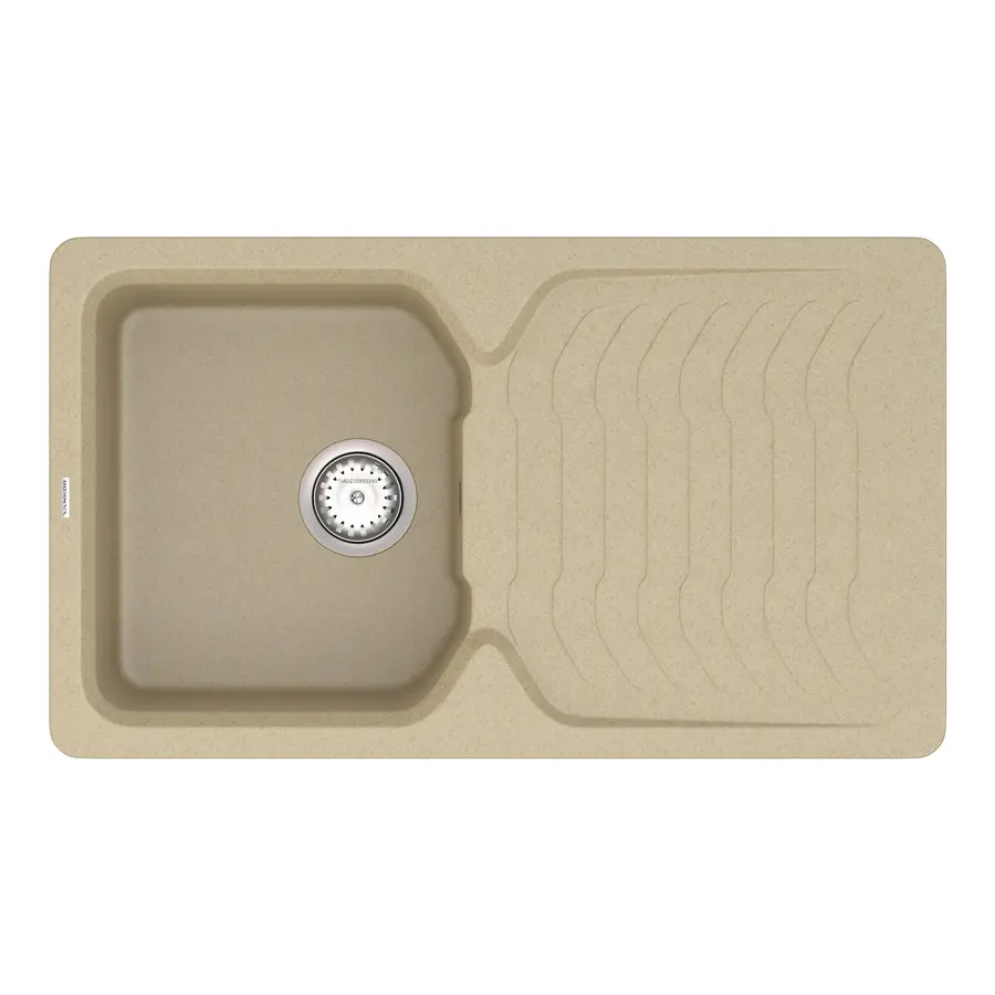 Кухонна гранітна мийка VANKOR Sigma SMP 02.85 Safari + сифон