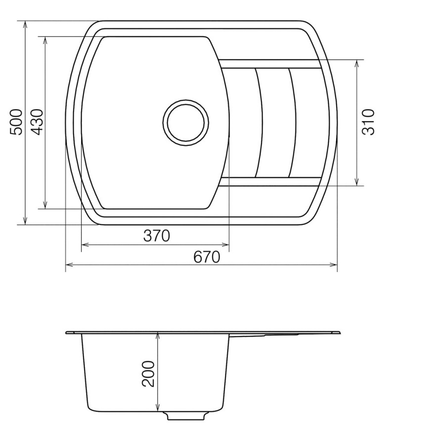 Кухонна гранітна мийка VANKOR Norton NMP 02.67 Gray + сифон