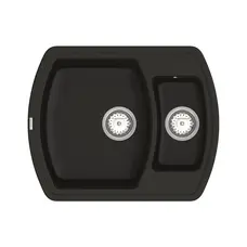 Кухонна гранітна мийка VANKOR Norton NMP 03.63 Black + сифон