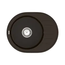 Кухонна гранітна мийка VANKOR Lira LMO 02.57 Chocolate + сифон