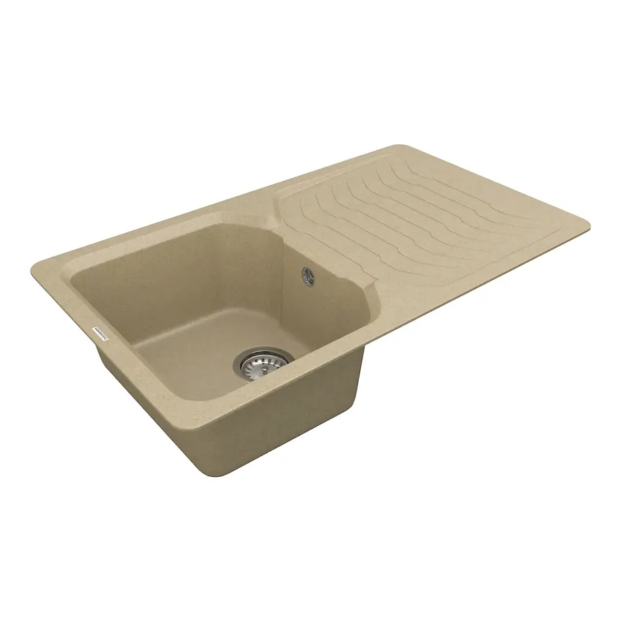 Кухонна гранітна мийка VANKOR Sigma SMP 02.85 Safari + сифон