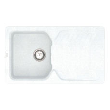 Кухонна гранітна мийка VANKOR Sigma SMP 02.85 White stone + сифон