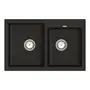 Кухонна гранітна мийка VANKOR Orman OMP 05.80 Black + сифон