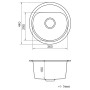 Кухонна гранітна мийка VANKOR Lira LMR 01.44 Terra + сифон