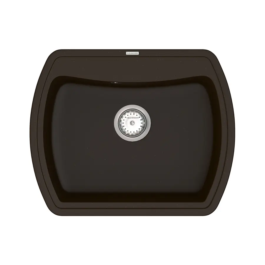 Кухонна гранітна мийка VANKOR Norton NMP 01.63 Chocolate + сифон