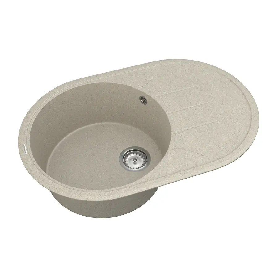 Кухонна гранітна мийка VANKOR Sity SMO 02.78 Terra + сифон