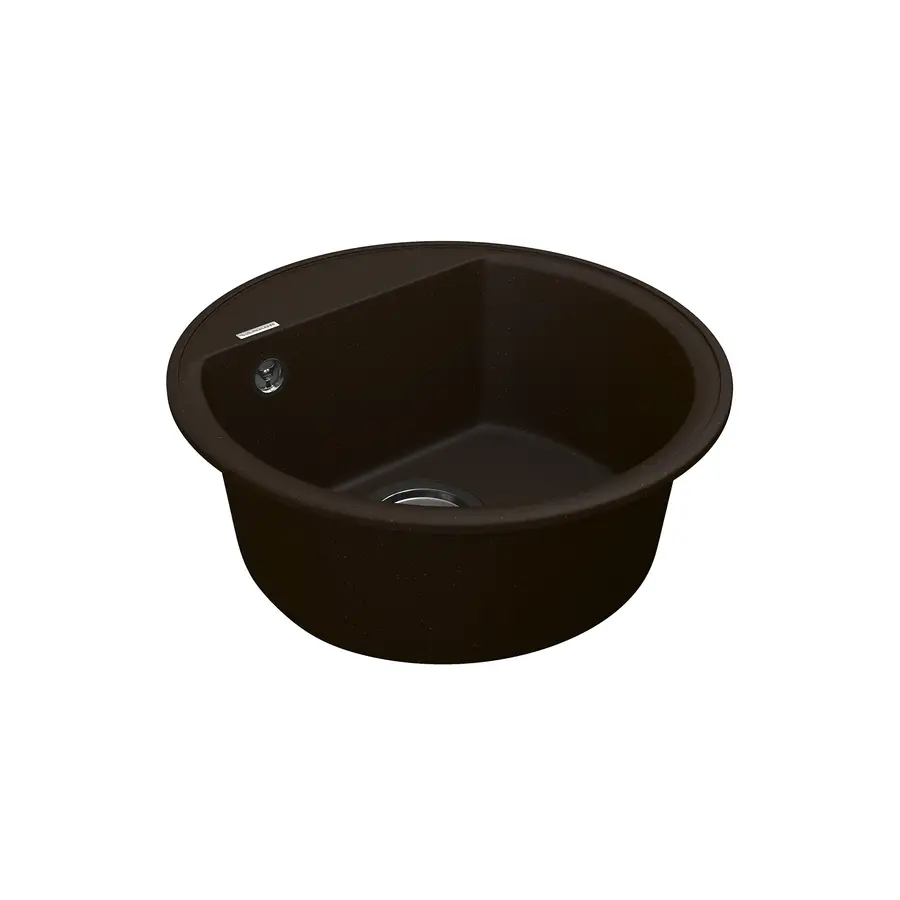 Кухонная гранитная мойка VANKOR Easy EMR 01.45 Chocolate + сифон