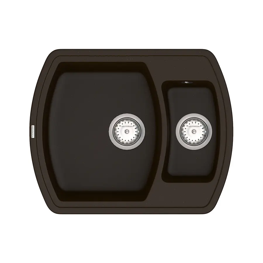 Кухонна гранітна мийка VANKOR Norton NMP 03.63 Chocolate + сифон