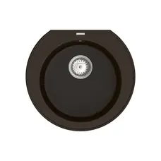 Кухонна гранітна мийка VANKOR Kres KMR 01.52 Chocolate + сифон