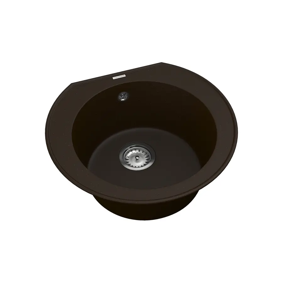 Кухонна гранітна мийка VANKOR Kres KMR 01.52 Chocolate + сифон