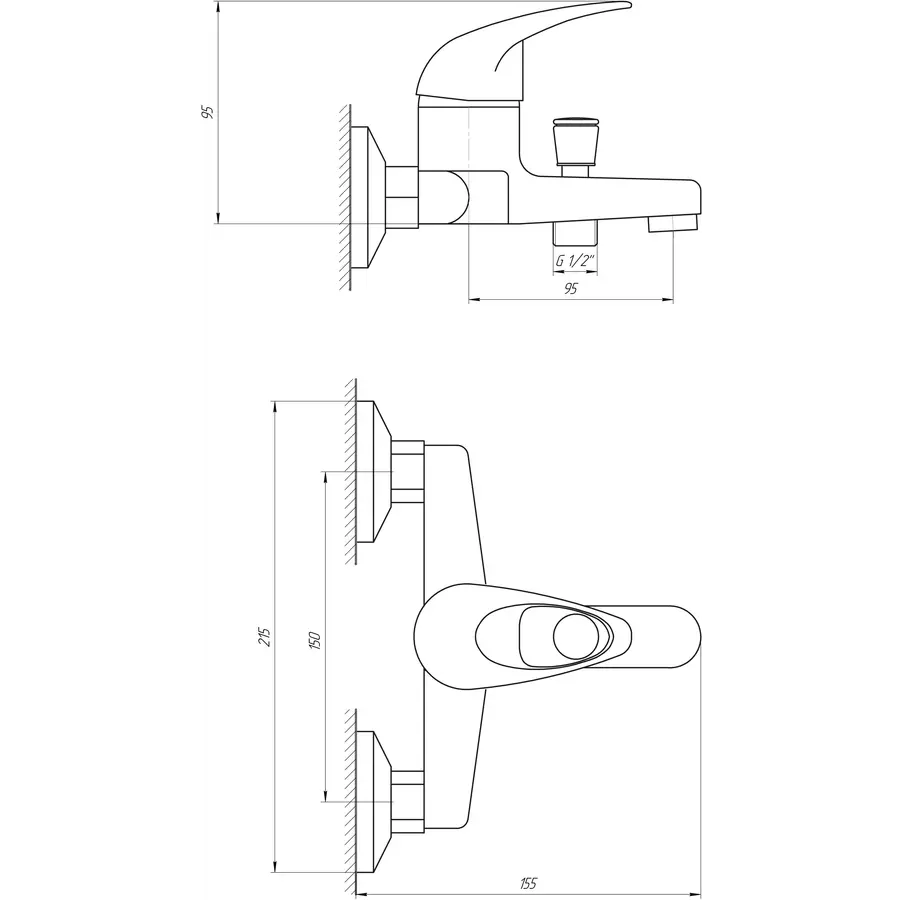 Змішувач для ванни EcoMix ELIT EM-102