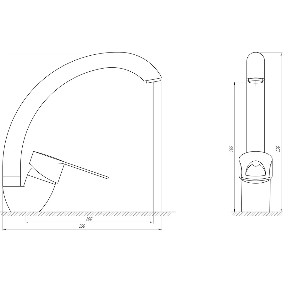 Смеситель для кухни DOMINO SIRIUS DSV-203S-St STEEL