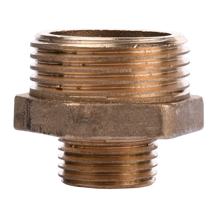 Ніпель редукційний латунний 1″ЗР х 1/2″ЗР штампований А0513А VA