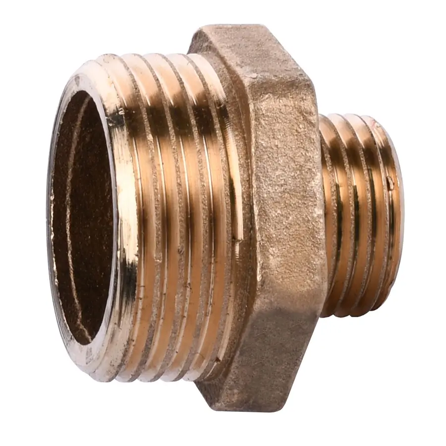 Ніпель редукційний латунний 1″ЗР х 1/2″ЗР штампований А0513А VA