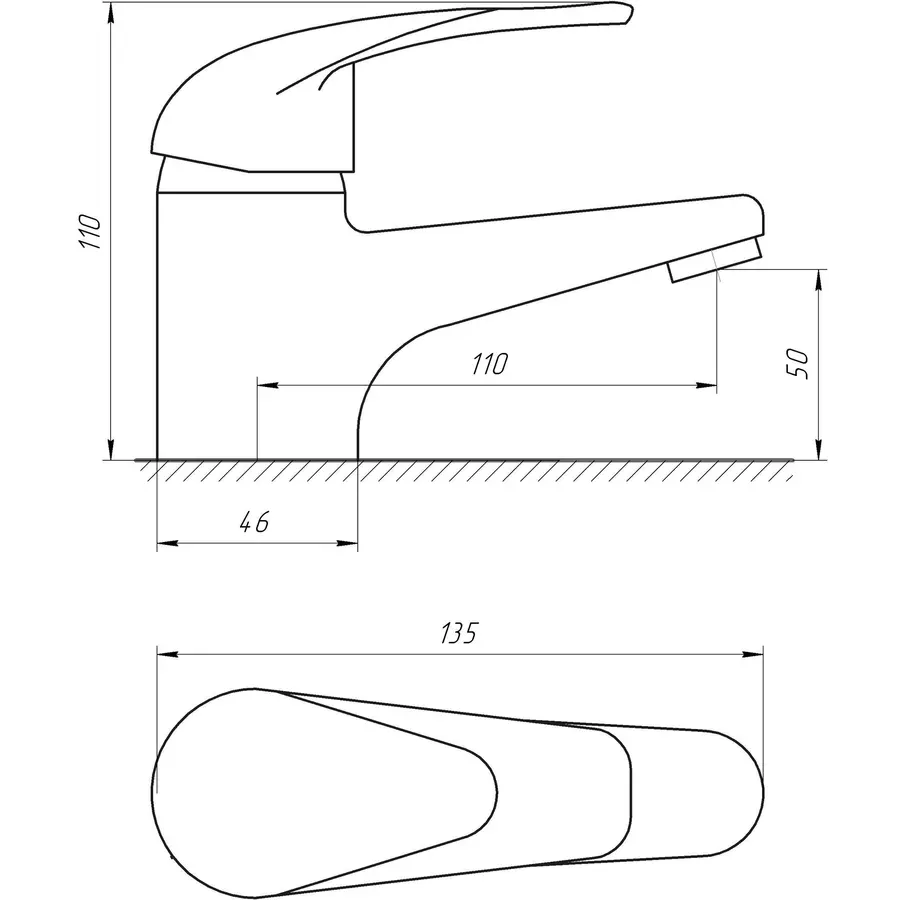 Змішувач для умивальника EcoMix ENERGO E-GEZ-101-WH