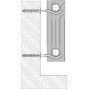 Кронштейн секционного радиатора CRISTAL NS-1011B штырьковый белый с дюбелем ф7х170мм (кратно 2)