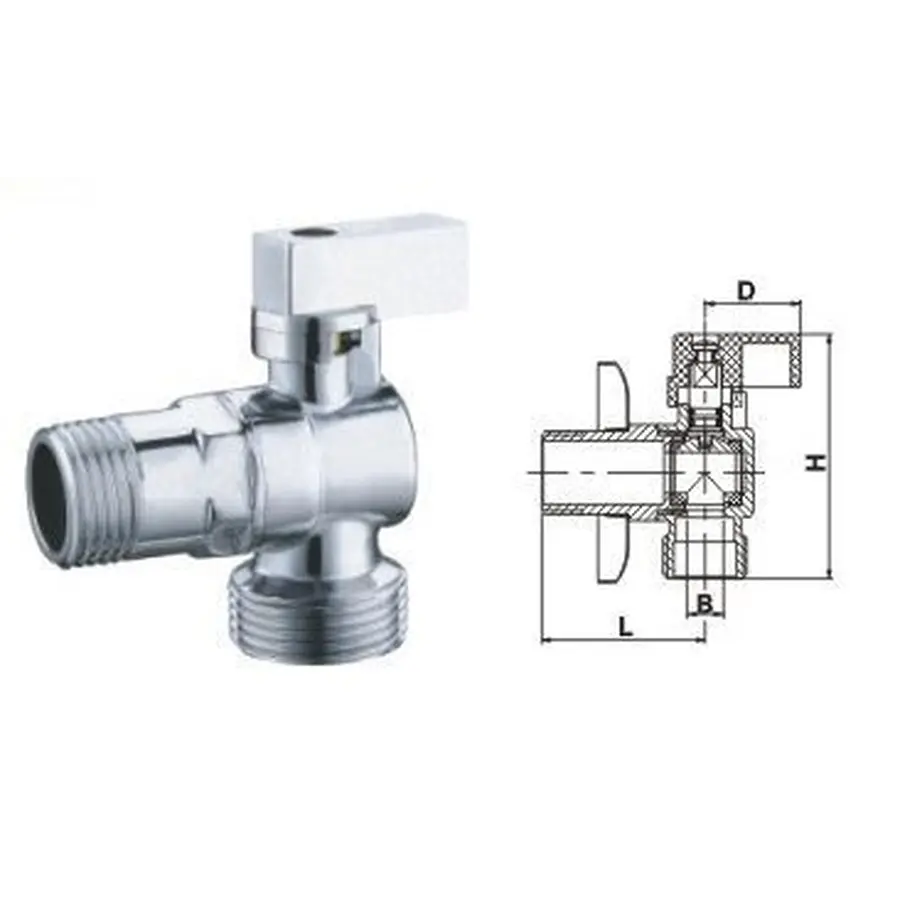 Кран кульовий кутовий SOLOMON 1/2″х1/2″ A7172