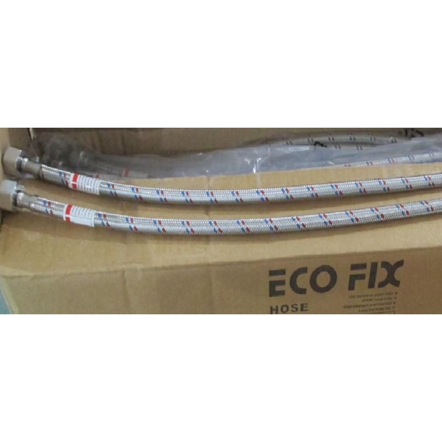 Шланг нержавіюча сталь ECO FIX М10х1/2″ 0,4 м ПАРА EPDM