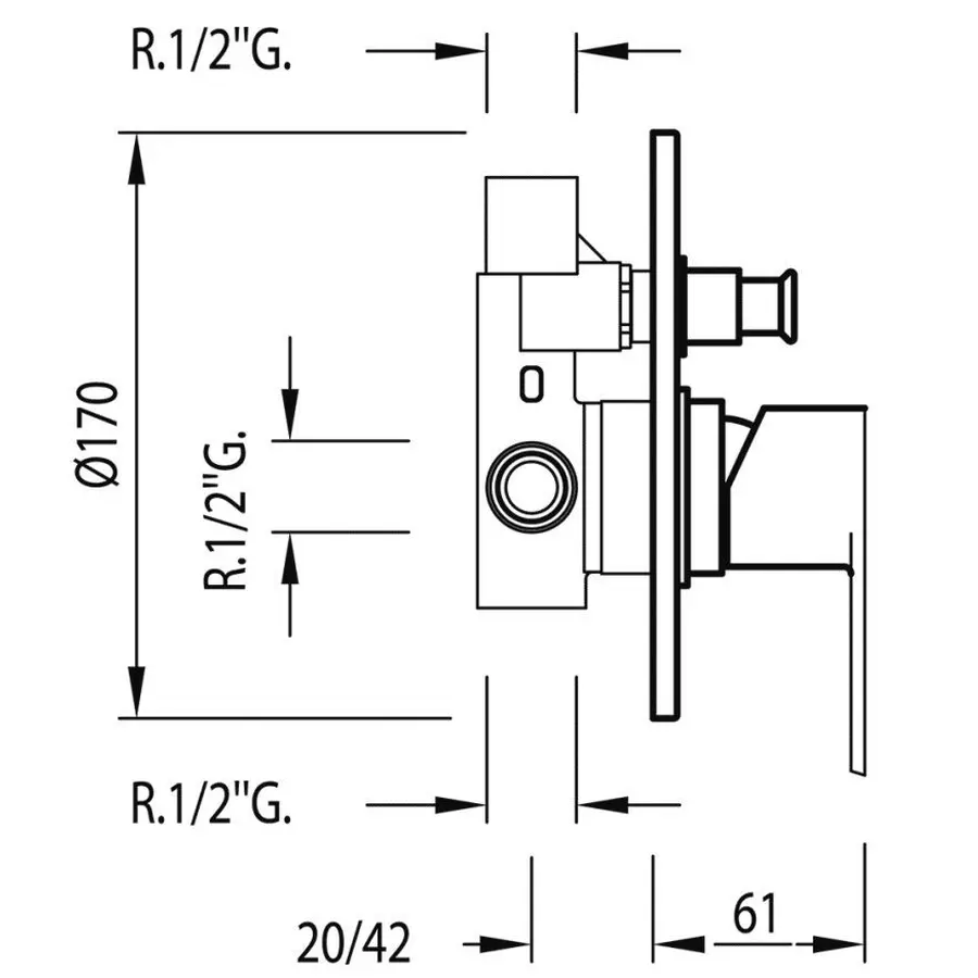 Смеситель для душа TRES BM 01718012