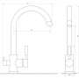 Смеситель для кухни под осмос Globus Lux GLLR-0333-8-StSTEEL