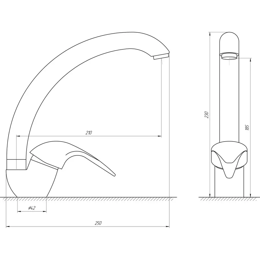 Смеситель для кухни EcoMix GEZ-WHITE-203S