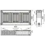 Радіатор сталевий панельний OPTIMUM 22 бок 500x900