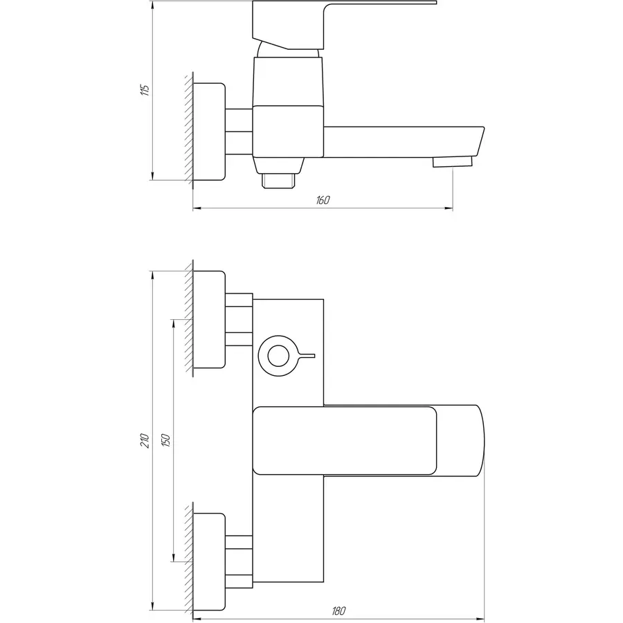 Смеситель для ванны DOMINO MALIBU DMM-102N
