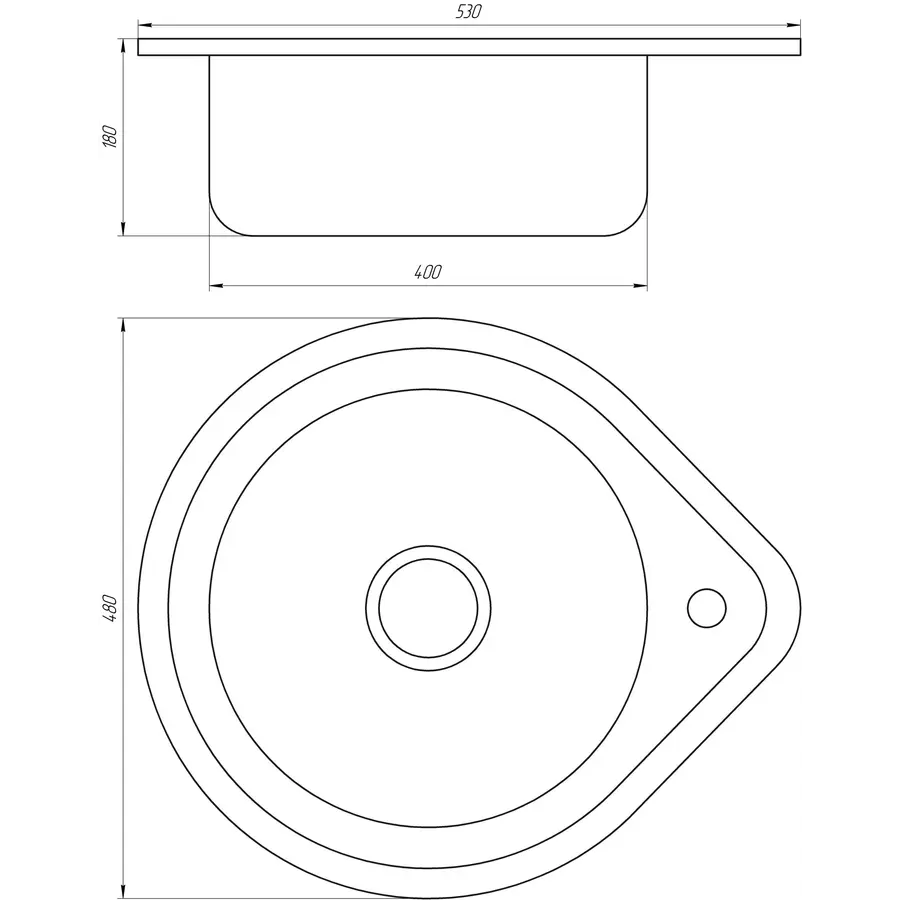 Мойка кухонная Mira MR 530 D Decor