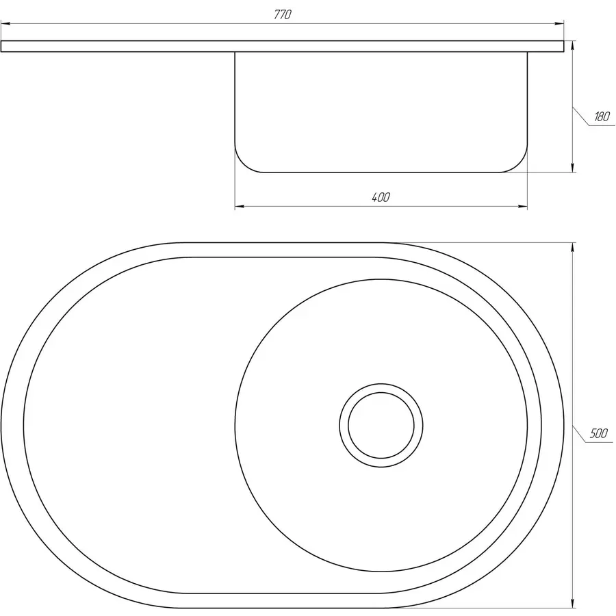 Мийка кухонна Mira MR 7750 D Decor