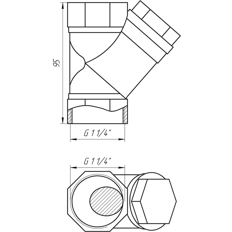 Фільтр грубого очищення SOLOMON 1 1/4″ 8011 (8017)