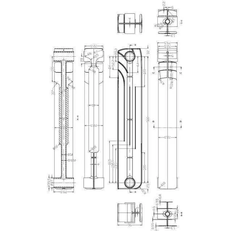 Радіатор біметалевий секційний GALLARDO BIPOWER 500/96 (кратно 10)