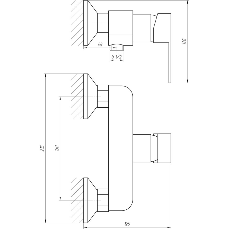 Смеситель для душа Globus Lux Milano GLM-105N