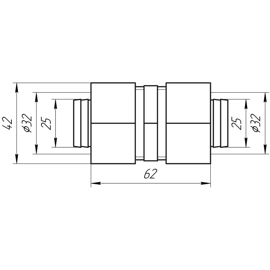 Муфта промежуточная APE ITALY 703 L 32x32