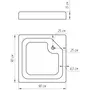Душ поддон квадратный BRAVO LUBAWA SL 90