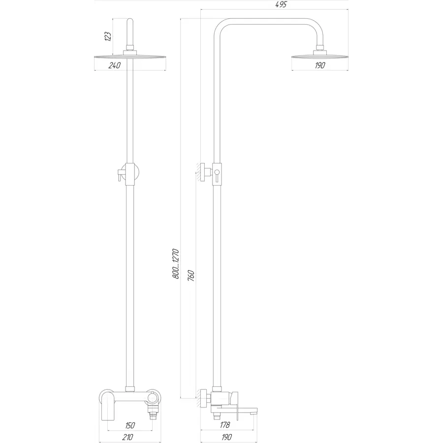 Душова система TOPAZ SARDINIA TS 08705-H19