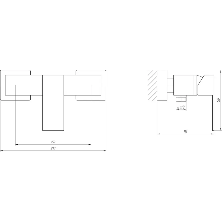 Змішувач для душу Globus Lux SICILIA SBQ-105