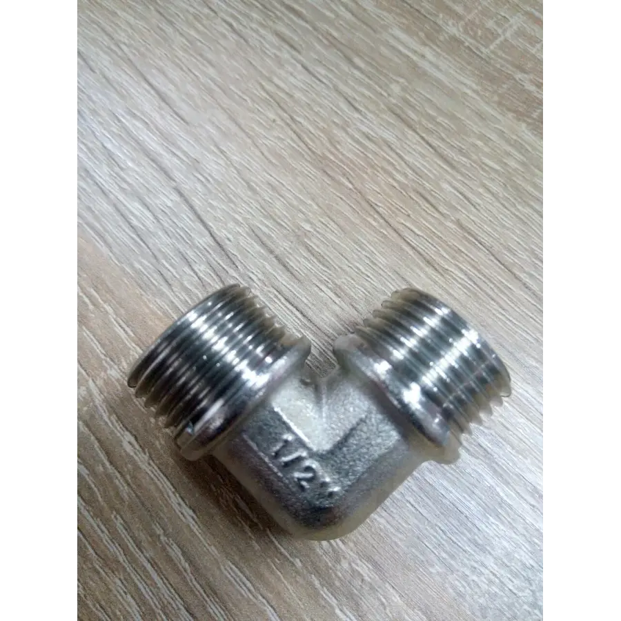 Кутник нікель 1/2″ Зовнішня-Зовнішня Ni 08790