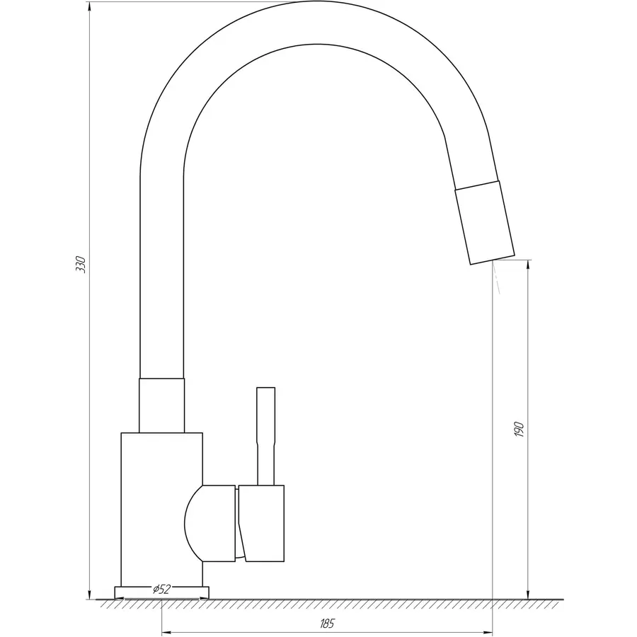 Змішувач для кухні Globus Lux ALPEN SUS-203SB