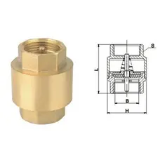 Клапан обратного хода воды SOLOMON лат.шт.3 "C6022