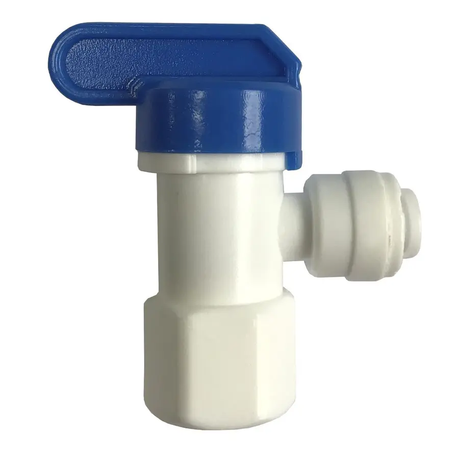 Кран на бачок обратного осмоса 3/8 х 3/4 "(синий) ST001D