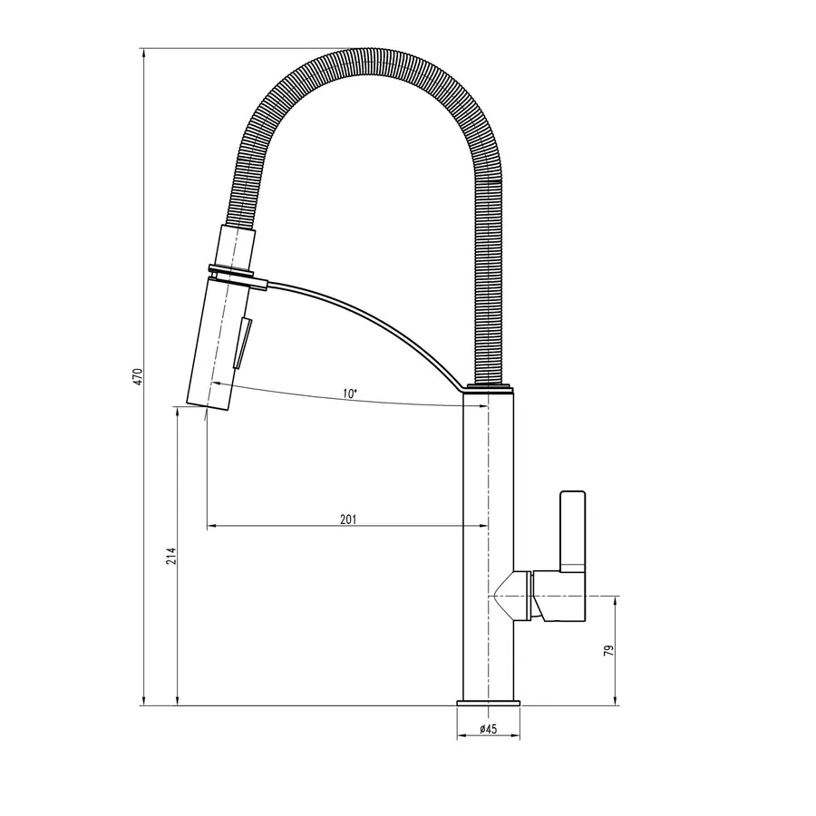 Змішувач для кухні TOPAZ SARDINIA TS 8818-0