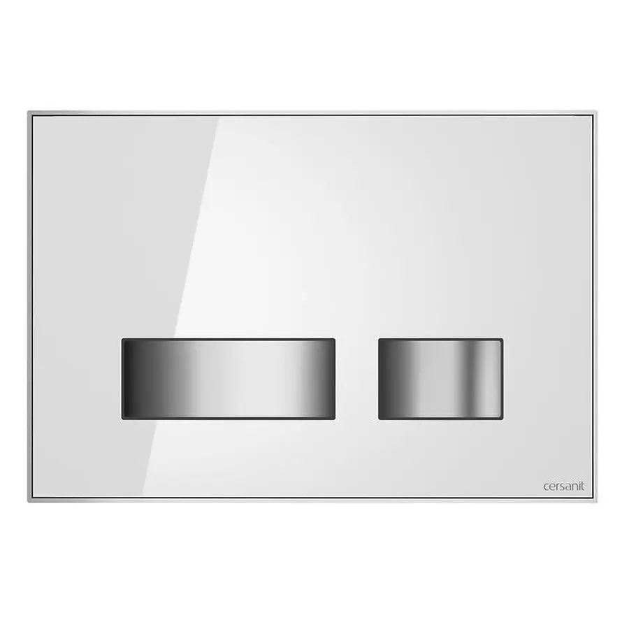 Кнопка змиву Cersanit MOVI біле скло