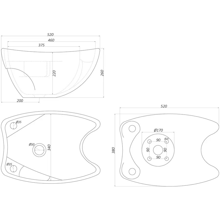 Умивальник перукарський Гарсон Дніпрокераміка