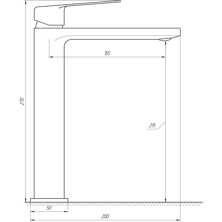 Смеситель для умывальника TOPAZ LEXI ODISS TO 18203-H52-BL