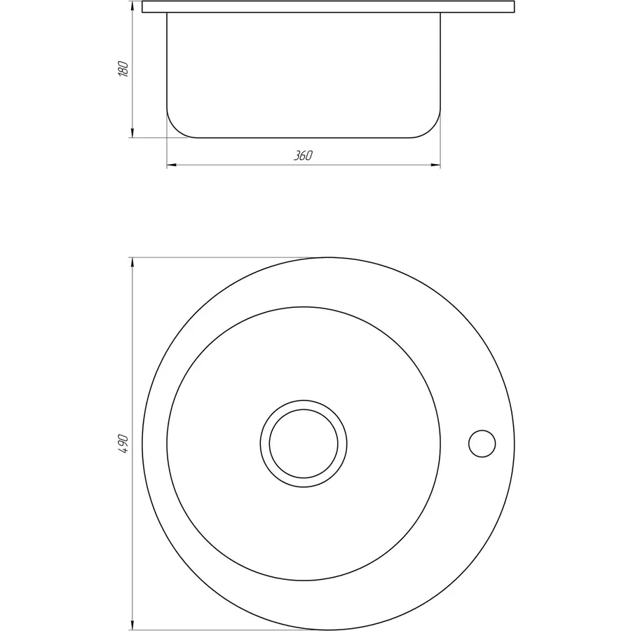 Мийка кухонна Mira MR 490 D Decor 0.6